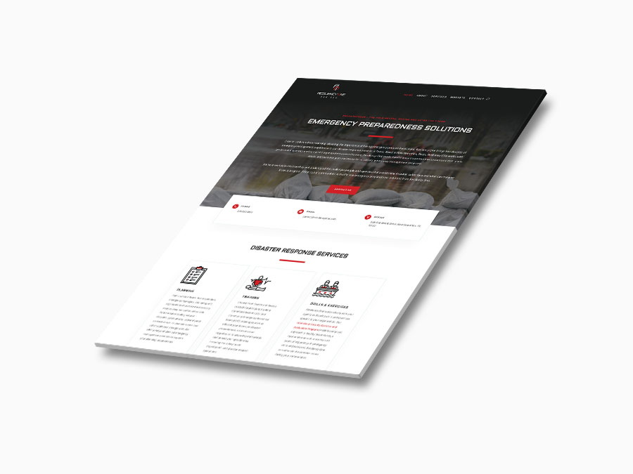 Disaster Management company website design